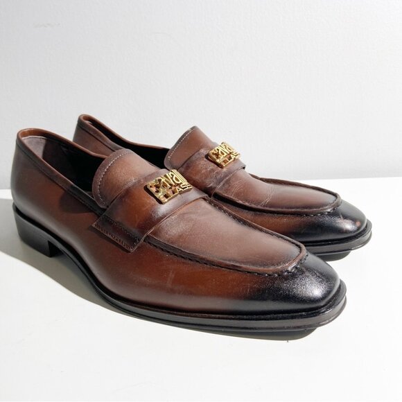 New Cavalli Class by Roberto Cavalli Logo Leather Loafers size 43 - Picture 1 of 10